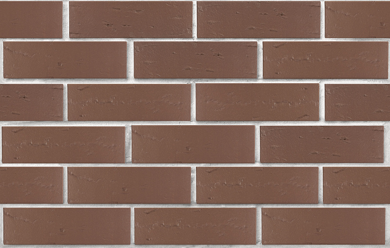 Кирпич лицевой пустотелый темно-коричневый рустик