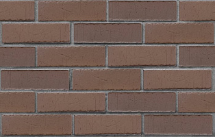 Клинкер фасадный темно-терракотовый флэш Антверпен