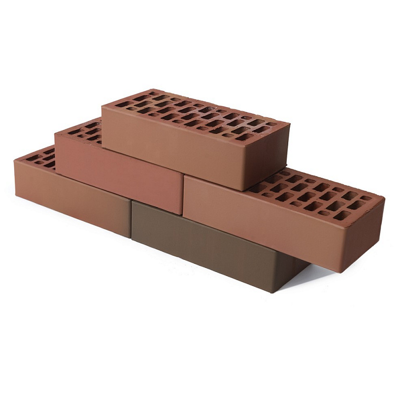 Облицовочный кирпич БАВАРСКАЯ КЛАДКА БОРДО гладкий 1 NF